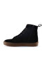 Black Suede Women's Flat Boots 01Wt3202 - 3