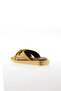 Yellow Leather Women's Flat Slippers 01Wu3312 - 5