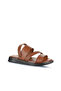 Tan Leather Men's Flat Sandals 25Ms2236 - 2