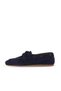 Navy Blue Suede Women's Flat Shoes 01We6702 - 3