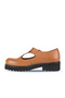 Tan Dark Leather Women's Classic Shoes 01Wd0200 - 3