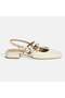 Women's White Buckle Leather Casual Shoes - 2