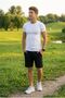 Elastic Waist Fleto Pocketed Comfortable Cut Casual Men's Sports Shorts Black