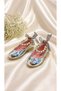 Girl's Silver Ballerina Shoes with Pearl Detail and Ribbon, Stylish Orthopedic Comfortable Daily Evening Dress Shoes - 2
