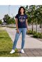 Women Navy Printed T-Shirt - 4