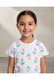 Girls White Flower All Over Print T-Shirt - 4