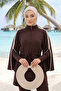 3-Piece Set of Hijab, Visor and Hat Is Hijab-Friendly (Sea, Pool) Swimming Cap, St-1Sn, St-1Sn, Beige - 3