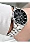 Functional Silver-Black Color Sapphire Glass Steel Band Steel Case Men's Wristwatch 1193Mr - 2