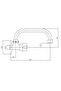 Pınar Appliqued Horizontal Pipe Sink Faucet 102107185 - 2