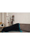 Tasseled Shepherd Stitched Single Black Fleece Blanket |   150X180 cm - 3