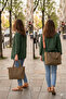 Waxed canvas large capacity zippered shoulder and handbag tote bag - 6