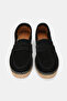 Women's Black Suede Genuine Leather Flat Sole Espadrilles, Size 36-41 - 4
