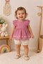 Girl's Flower Embroidered Suit