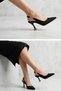Women's 7 cm Gold Color Buckle Detailed Evening Dress Shoes - 4