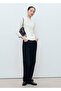 Ribbed T-Shirt with Scalloped Edges - 2