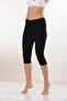 3-Piece Women's Cotton Black Knee-Length Capri Leggings & Comfortable Texture - 4