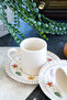 Dalya 4-Piece Porcelain Coffee Cup Set for 2 People - 6