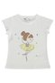 Ballerina Girl Printed T-Shirt for Ages 2-5 - Off-White