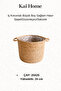 Large Size Wicker Basket with Internal Protection - Sturdy Organizer/Flower Pot - 3