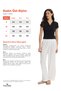 Women's Slim Fit Cotton Polo Collar Short Sleeve Black T-Shirt - 4