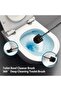 Shar Pei Hideaway Toilet Brush Holder, Black Ceramic Concealed Brush Storage for Bathroom - 5