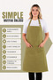 Simple kitchen apron with adjustable strap