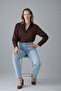 Women's Mom Fit Straight Leg Classic B.Blue Jeans - 4