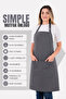 Simple kitchen apron with adjustable strap
