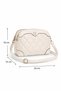 Women's Cream Leather Quilted Gold Detailed Lined 3-Compartment Daily Crossbody & Shoulder Bag - 5