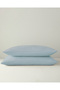 Novella Premium Cotton Textured 2-Piece Pillowcase 50X70 cm Light Blue - 3