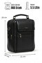 4589 100% Genuine Leather Men's Handbag Crossbody Bag Black - 7