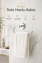 Ceria Chrome Solo Towel Holder |   Eco Model |   Towel Paper Rack |   Adhesive & Screw - 3