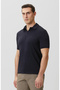 Lacivert Basic Polo Modal T-shirt - 5