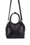 Women's Faux Leather Brown Crocodile Handbag - 3