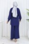 Stone Detailed Suit Indigo 19266 - 4