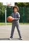 Highly Printed and Zippered Sweatpants for 10-13 Years Old - Gray