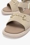 Women's Sandals with Buckle and Velcro Beige - 3