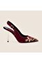 Turquoise Embroidery Detailed Heeled Shoes - 2