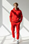 Men's Oversized Sweatpants Set with Kangaroo Pockets and Elastic Cuffs - Home Wear - 4
