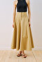 تنورة جبردين مجزأة باللون الجملي - 7