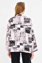 Women's Pink Patterned Pocket Detail Shirt Jacket Arm-25K 001071 - 7