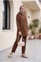 Hooded Clamshell Pocket Trousers Set - Tan - 4