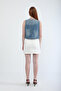Women's V-Neck Buttoned 100% Cotton Jean Vest - 4