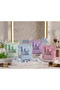 Travel Set Empty Bottle Kit - Shampoo and Cream Carrying Set of 6 - with Lockable Transparent Bag - Baby Blue - 2