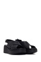 Women's Black Ankle Buckle Wedge Heeled Leather Comfort Sandals 26Sfd341126 - 2