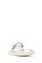 Women's White Leather Comfort Sandals 26Sfd340418 - 7