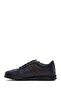 Men's Navy Blue Lace-Up Sports Shoes, Leather Casual Sneaker 26Sfd6743Ft - 3