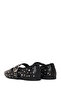 Women's Black Buckle-Stone Leather Ballerinas 26Pfd270118 - 6