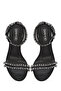 Women's Black Ankle Buckle Stone Thin Heeled Shoes Sandals 25Sfd443914 - 8