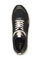 Women's Black D Zarvıa a - Mesh+Pearl.Gbk Lace-Up Thick Sole Sports Shoes, Genuine Leather Sneaker D5 - 5